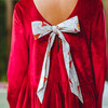 Pearl Dress, Red Velour - Dresses - 3
