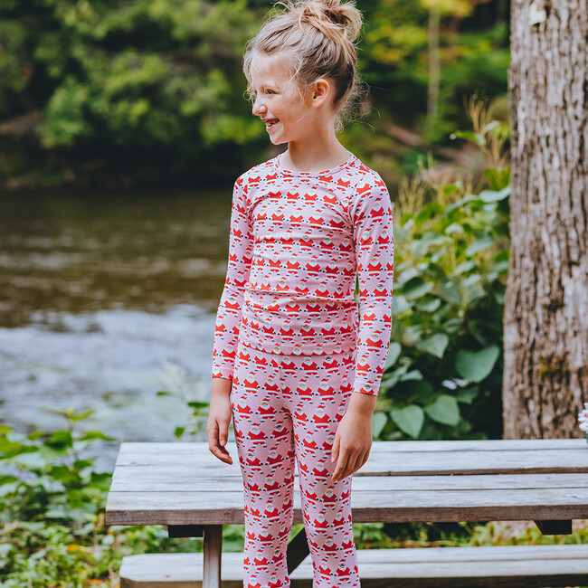 Kids Organic PJ Set, Santas