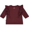 Ruffle Sweatshirt, Red Velvet - Sweaters - 2