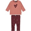 Heart Long Sleeve Top, Terra Pink - Shirts - 3 - thumbnail
