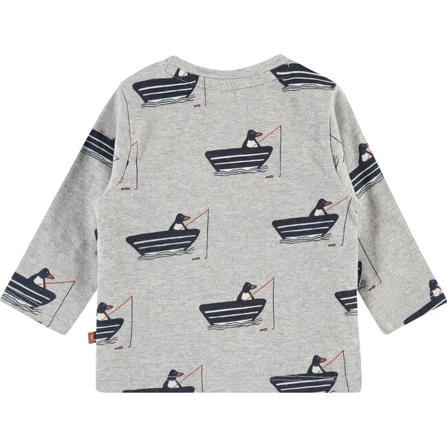 Penguin Fishing Top, Grey Melange
