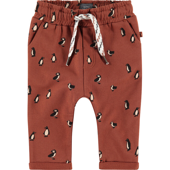 Penguin Printed Sweatpants, Caramel