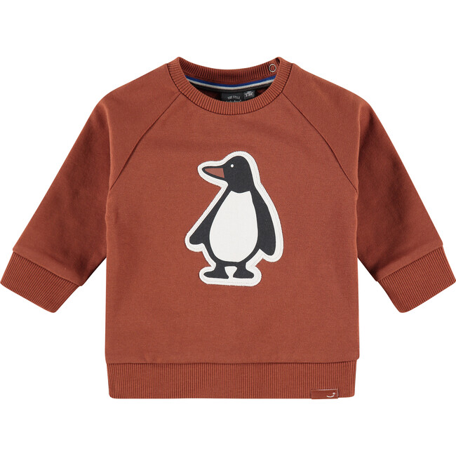 Penguin Printed Pullover, Caramel