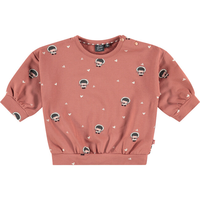 Drop Shoulder Sweatshirt, Terra Pink - Sweaters - 1 - zoom