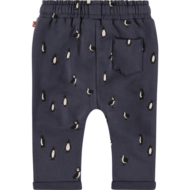 Penguin Printed Sweatpants, Dark Blue - Sweatpants - 2