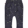 Penguin Printed Sweatpants, Dark Blue - Sweatpants - 2