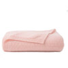 Tucked Stitch Cashmere Blanket, Pink - Blankets - 1 - thumbnail
