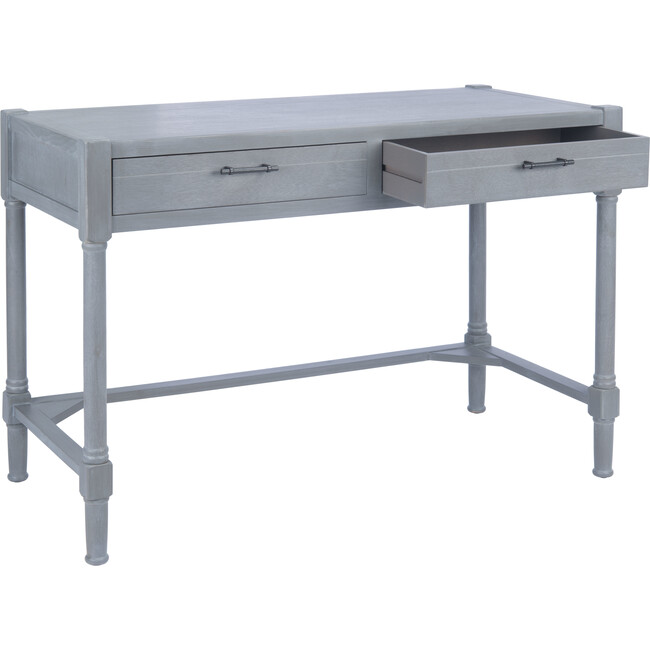 Filbert Writing Desk, White-Washed Grey - Desks - 3