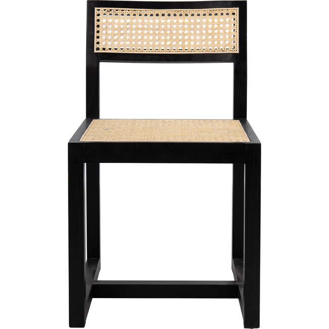 Bernice Cane Accent Chair, Black