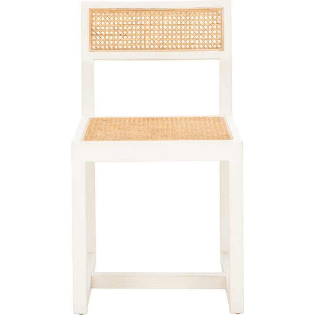 Bernice Cane Accent Chair, White