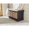 Landers 2-Drawer/Cushion Storage Bench, Black - Accent Seating - 3