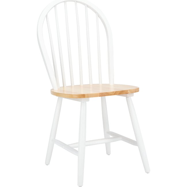 Camden Spindle Back Accent Chair, White/Natural - Desk Chairs - 4