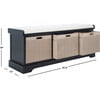 Landers 3-Drawer/Cushion Storage Bench, Black - Accent Seating - 8