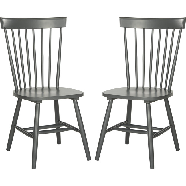 Set of 2 Parker Spindle Accent Chairs, Grey