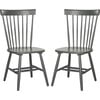 Set of 2 Parker Spindle Accent Chairs, Grey - Accent Seating - 1 - thumbnail