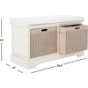 Landers 2-Drawer/Cushion Storage Bench, White - Accent Seating - 8