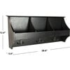 Darcey Hanging Storage Wall Rack, Black - Wall Décor - 4