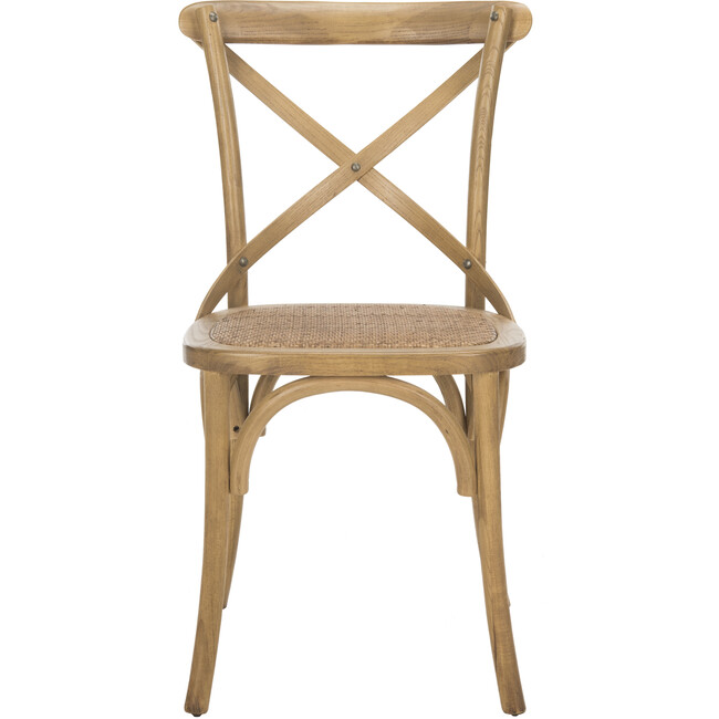 Set of 2 Franklin X Back Farmhouse Chairs, Oak - Accent Seating - 4