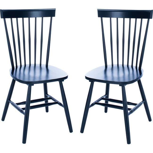 Set of 2 Parker Spindle Accent Chairs, Navy