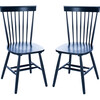 Set of 2 Parker Spindle Accent Chairs, Navy - Accent Seating - 1 - thumbnail