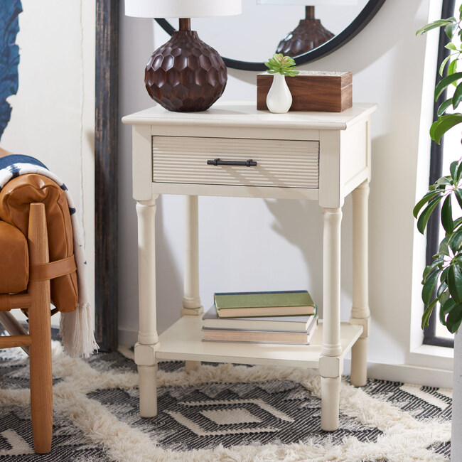 Ryder 1-Drawer Accent Table, White