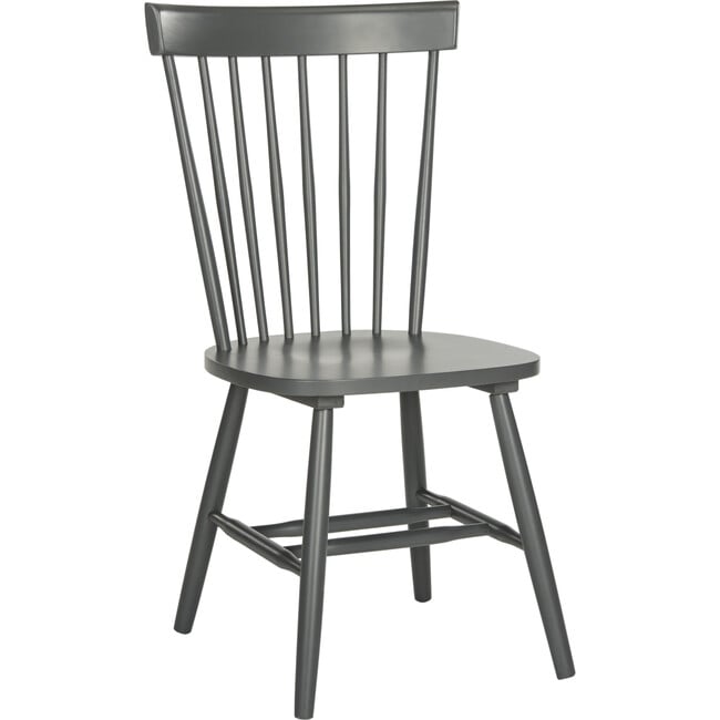 Set of 2 Parker Spindle Accent Chairs, Grey - Accent Seating - 4