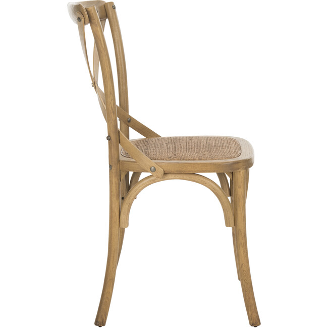 Set of 2 Franklin X Back Farmhouse Chairs, Oak - Accent Seating - 5