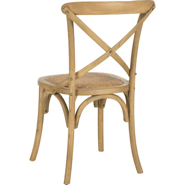 Set of 2 Franklin X Back Farmhouse Chairs, Oak - Accent Seating - 6