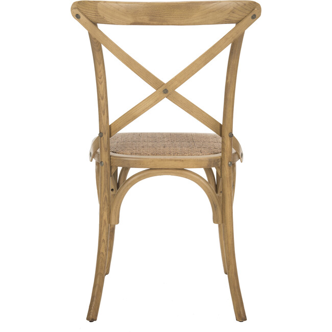 Set of 2 Franklin X Back Farmhouse Chairs, Oak - Accent Seating - 7
