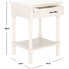 Ryder 1-Drawer Accent Table, White - Accent Tables - 6