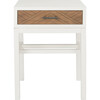 Ajana 1-Drawer Accent Table, White/Honey Brown - Accent Tables - 1 - thumbnail