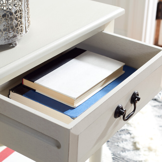 Whitney 1-Drawer Accent Table, White - Accent Tables - 3