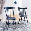 Set of 2 Parker Spindle Accent Chairs, Navy - Accent Seating - 2
