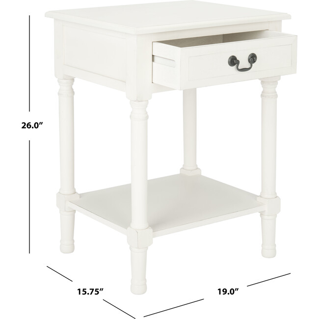 Whitney 1-Drawer Accent Table, White - Accent Tables - 8