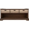 Landers 3-Drawer Storage Bench, Warm Brown - Accent Seating - 1 - thumbnail