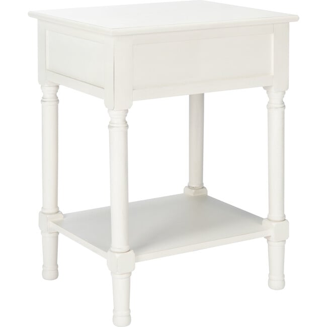 Tate 1-Drawer Accent Table, White - Accent Tables - 3