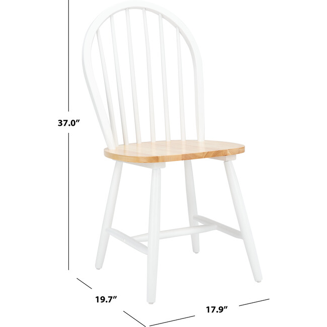 Camden Spindle Back Accent Chair, White/Natural - Desk Chairs - 8