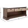 Landers 3-Drawer Storage Bench, Warm Brown - Accent Seating - 8