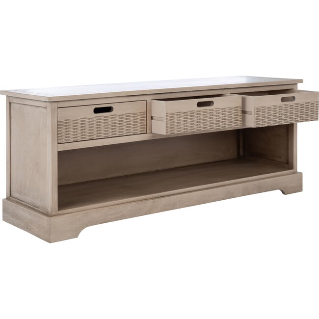 Landers 3-Drawer Storage Bench, Sand - Accent Seating - 4