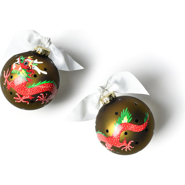 Chinese Zodiac Dragon Ornament, Gold Multi - Accents - 3