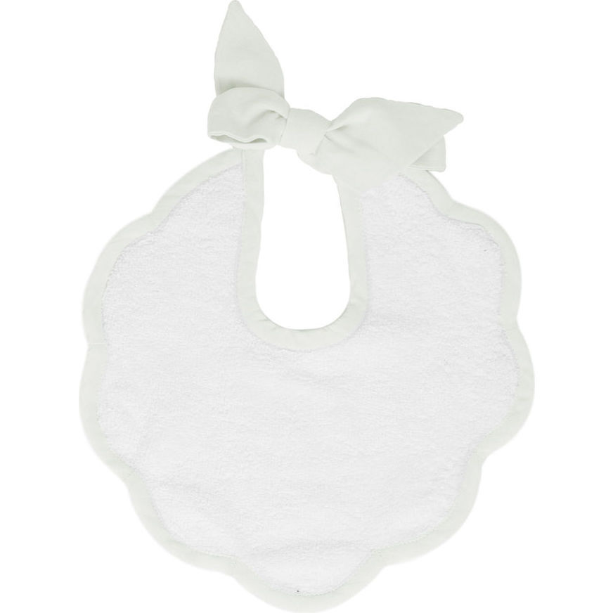 Scalloped Bib, French Grey - Bibs - 1
