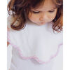 Scalloped Bib, Palm Beach Pink Stripe Linen - Bibs - 2
