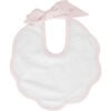 Scalloped Bib, Blossom Pink Linen - Bibs - 1 - thumbnail