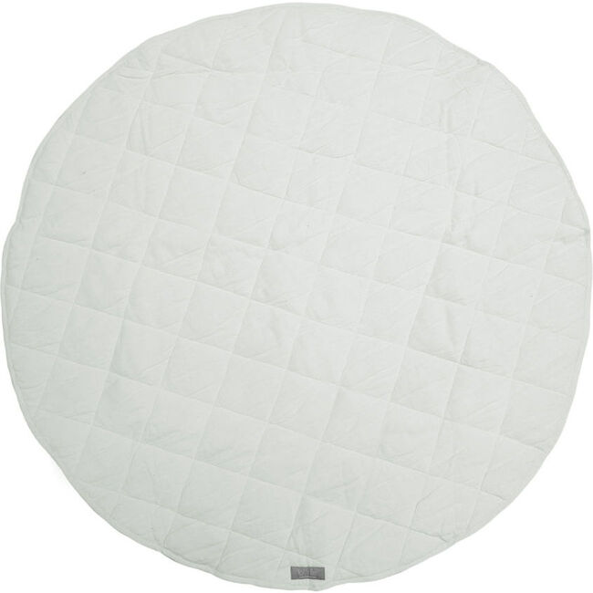 Round Play Mat, French Grey & White Linen