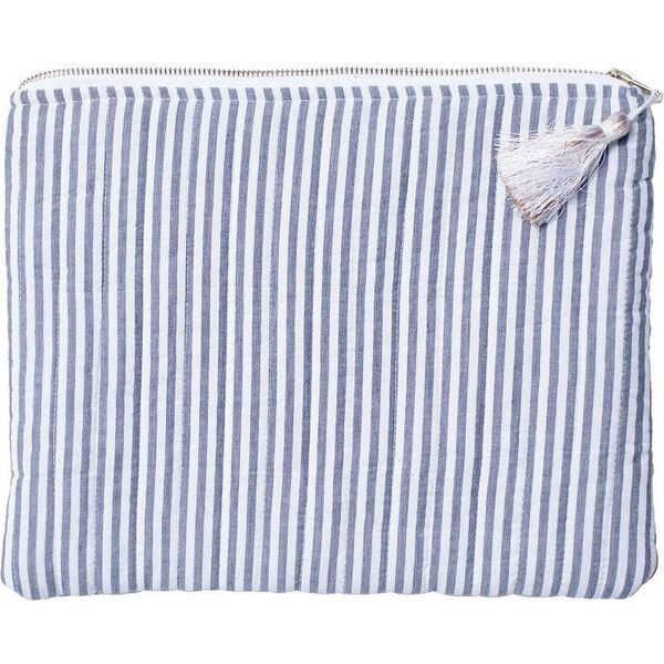 Linen Pouch, Harbor Island Stripe - Louelle. Bags & Luggage | Maisonette