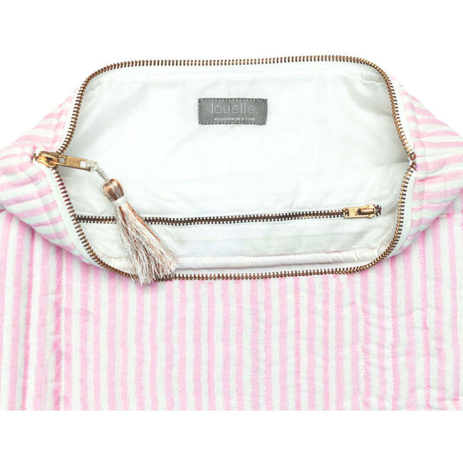 Linen Pouch, Palm Beach Pink Stripe - Bags - 2