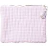 Linen Pouch, Dusty Pink Gingham - Bags - 1 - thumbnail