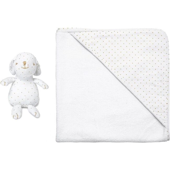 Hooded Towel & Bunny, Gold Spot
