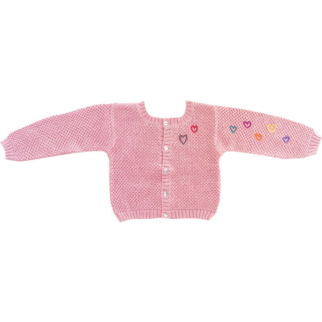 Embroidered Sweater Follow your Heart, Rose Pink - Sweaters - 2