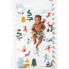 Snowy Day Crib Sheet, White/Blue - Crib Sheets - 5